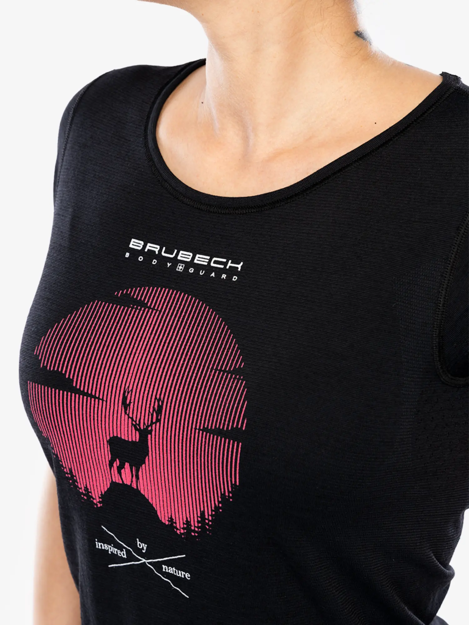 OUTDOOR WOOL PRO Női rövid ujjú merinó túrapóló - Fekete / Pink - Image 12