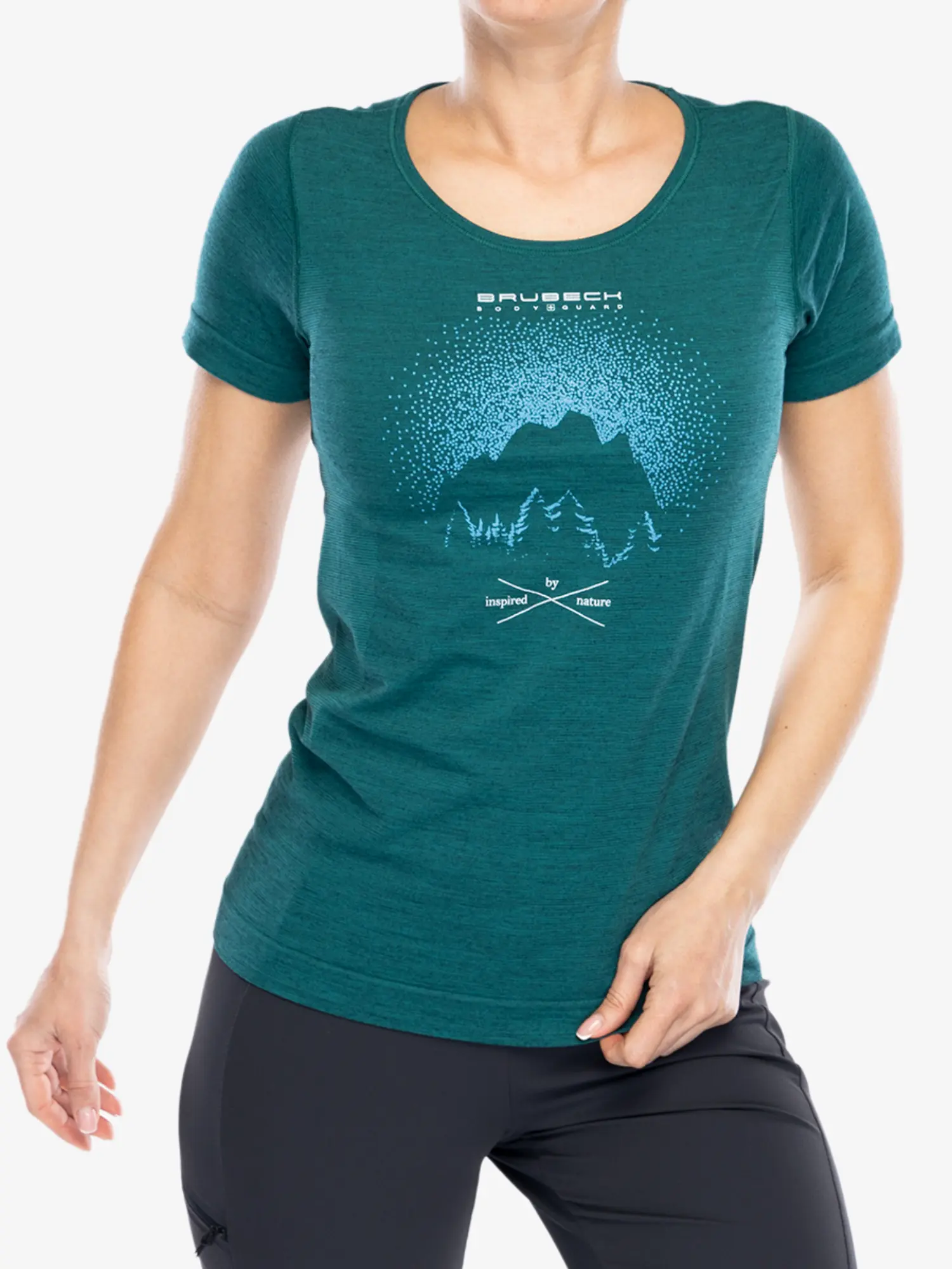 OUTDOOR WOOL PRO Női rövid ujjú merinó túrapóló - Türkiz / Kék - Image 8