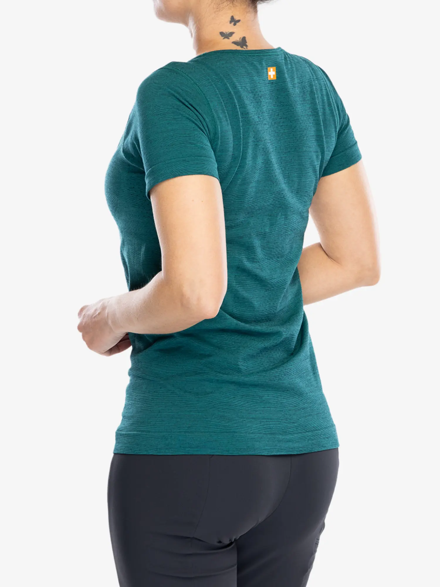 OUTDOOR WOOL PRO Női rövid ujjú merinó túrapóló - Türkiz / Kék - Image 12