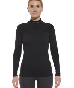 EXTREME MERINO Női merinó gyapjú aláöltözet felső - Fekete