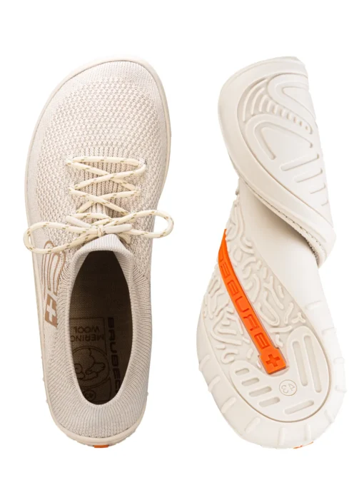 BAREFOOT 25' Férfi merinó gyapjú mezítlábas cipő - Krém - Image 10