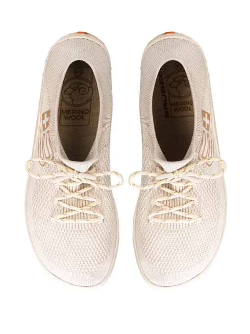 BAREFOOT 25' Férfi merinó gyapjú mezítlábas cipő - Krém - Image 6