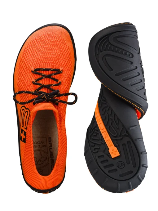 BAREFOOT 25' Férfi merinó gyapjú mezítlábas cipő - Narancs / Fekete - Image 10