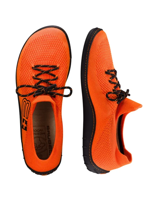 BAREFOOT 25' Férfi merinó gyapjú mezítlábas cipő - Narancs / Fekete - Image 5