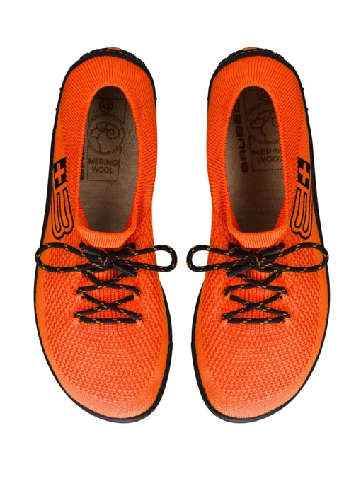 BAREFOOT 25' Férfi merinó gyapjú mezítlábas cipő - Narancs / Fekete - Image 6