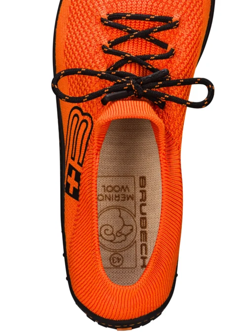 BAREFOOT 25' Férfi merinó gyapjú mezítlábas cipő - Narancs / Fekete - Image 8