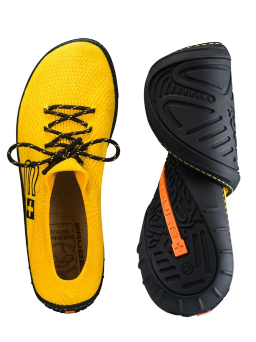 BAREFOOT 25' Férfi merinó gyapjú mezítlábas cipő - Sárga / Fekete - Image 10