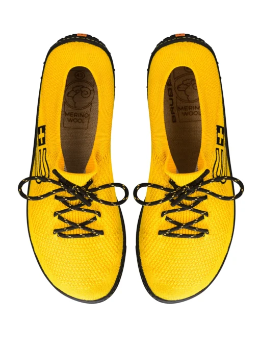 BAREFOOT 25' Férfi merinó gyapjú mezítlábas cipő - Sárga / Fekete - Image 6