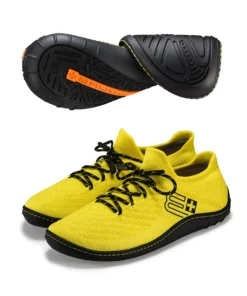 BAREFOOT 25' Női merinó gyapjú mezítlábas cipő - Sárga / Fekete