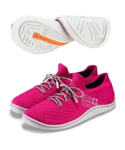 BAREFOOT 25' Női merinó gyapjú mezítlábas cipő - Pink / Világosszürke