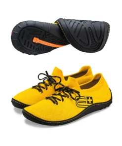 BAREFOOT 25' Férfi merinó gyapjú mezítlábas cipő - Sárga / Fekete