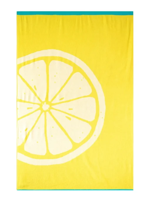BEACH FRUIT Strandtörölköző (100cm×160cm) - Citrom