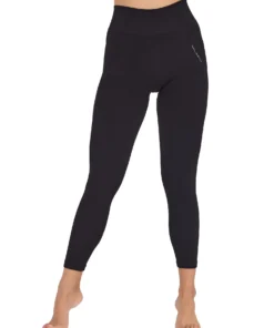 CASUAL Női magas derekú rugalmas leggings - Fekete