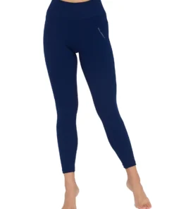 CASUAL Női magas derekú rugalmas leggings - Sötétkék