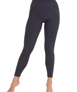 CASUAL Női magas derekú rugalmas leggings - Grafit