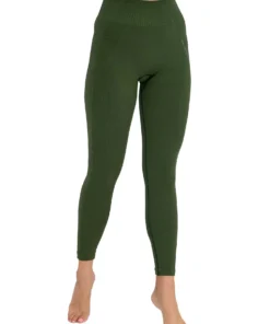 CASUAL Női magas derekú rugalmas leggings - Zöld