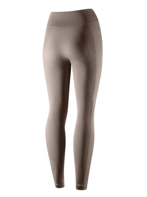 CASUAL Női magas derekú rugalmas leggings - Bézs - Image 4