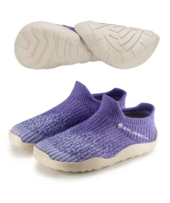 BAREFOOT Gyermek merinó gyapjú mezítlábas cipő - Lila / Krém