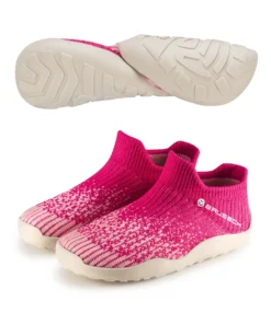 BAREFOOT Gyermek merinó gyapjú mezítlábas cipő - Rózsaszín / Krém
