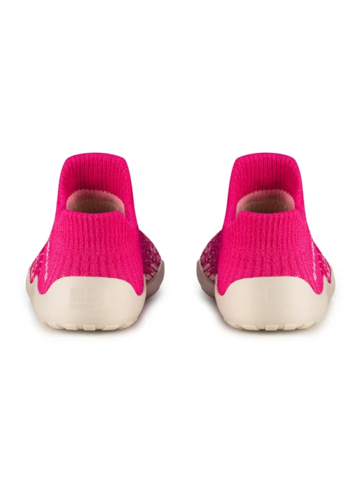 BAREFOOT Gyermek merinó gyapjú mezítlábas cipő - Rózsaszín / Krém - Image 4