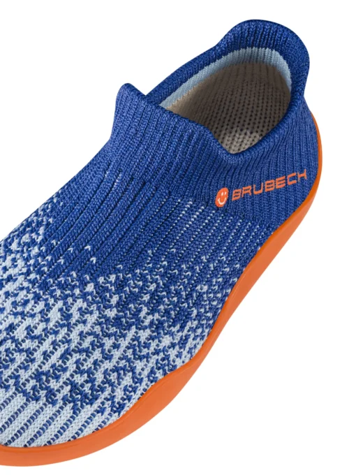 BAREFOOT Gyermek merinó gyapjú mezítlábas cipő - Sötétkék / Narancs - Image 3