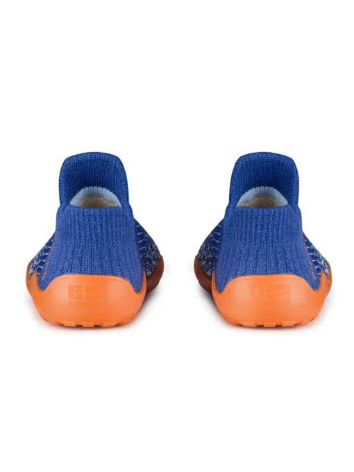 BAREFOOT Gyermek merinó gyapjú mezítlábas cipő - Sötétkék / Narancs - Image 4