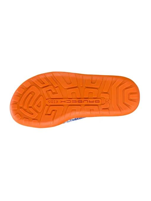 BAREFOOT Gyermek merinó gyapjú mezítlábas cipő - Sötétkék / Narancs - Image 7