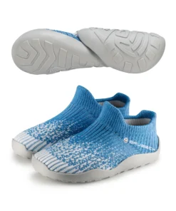 BAREFOOT Gyermek merinó gyapjú mezítlábas cipő - Világoskék / Világosszürke