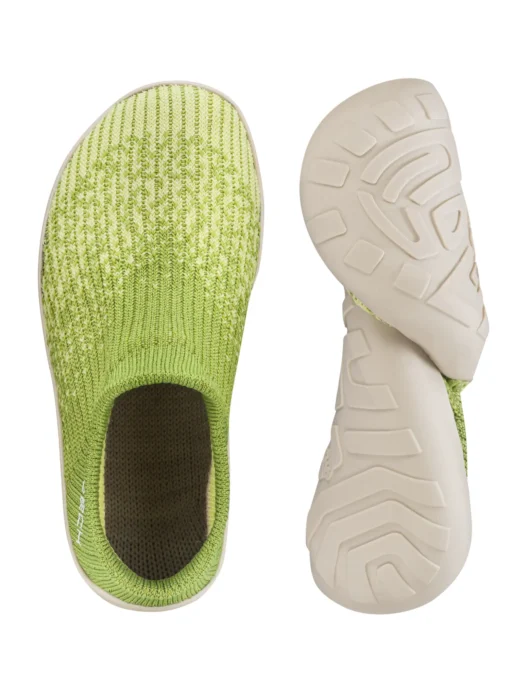 BAREFOOT Gyermek merinó gyapjú mezítlábas cipő - Zöld / Krém - Image 10