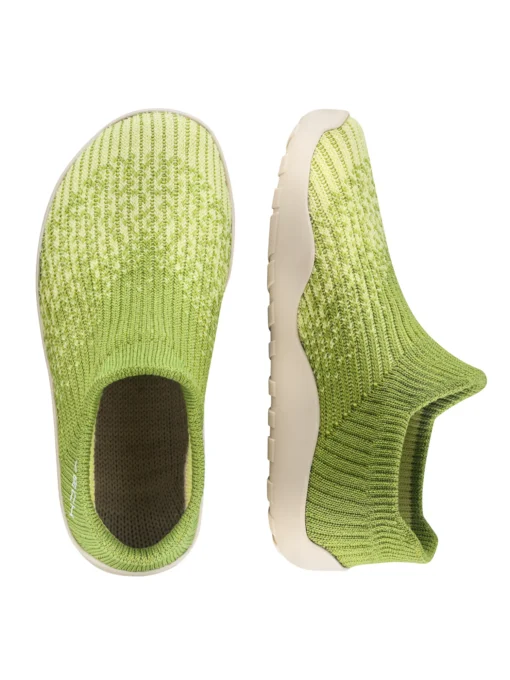 BAREFOOT Gyermek merinó gyapjú mezítlábas cipő - Zöld / Krém - Image 5