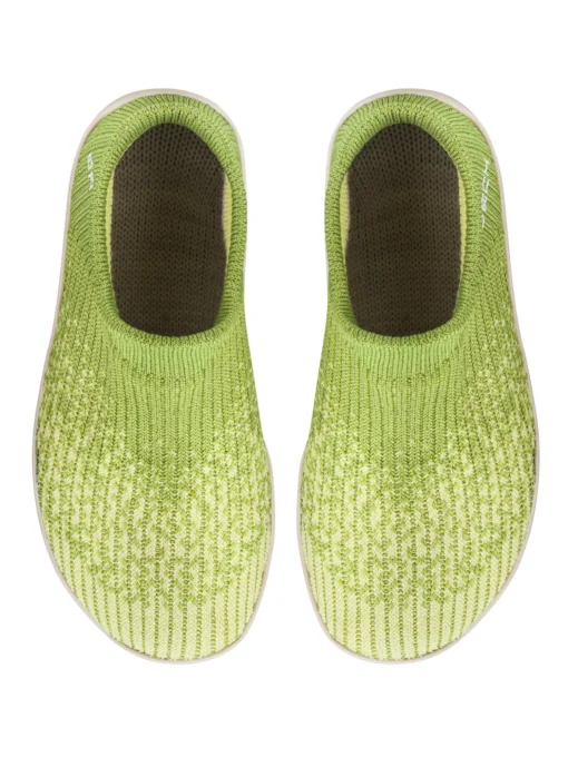 BAREFOOT Gyermek merinó gyapjú mezítlábas cipő - Zöld / Krém - Image 6