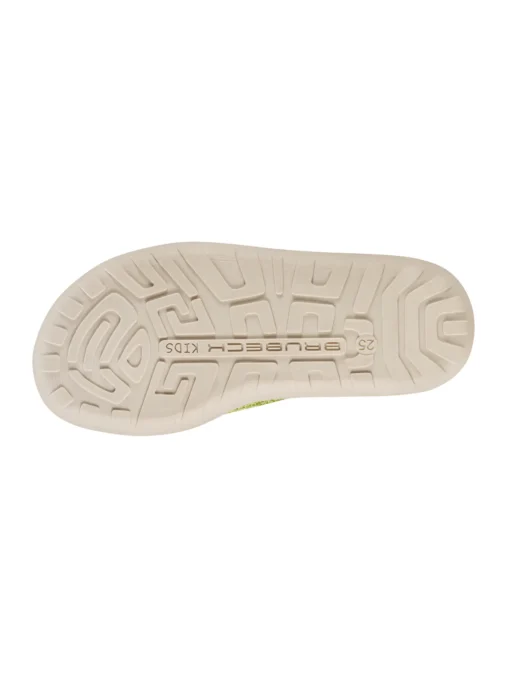 BAREFOOT Gyermek merinó gyapjú mezítlábas cipő - Zöld / Krém - Image 7