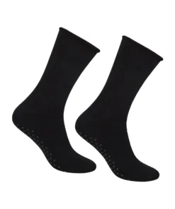 Alternative view of ANTI-SLIP Nyomásmentes pamut zokni - Fekete