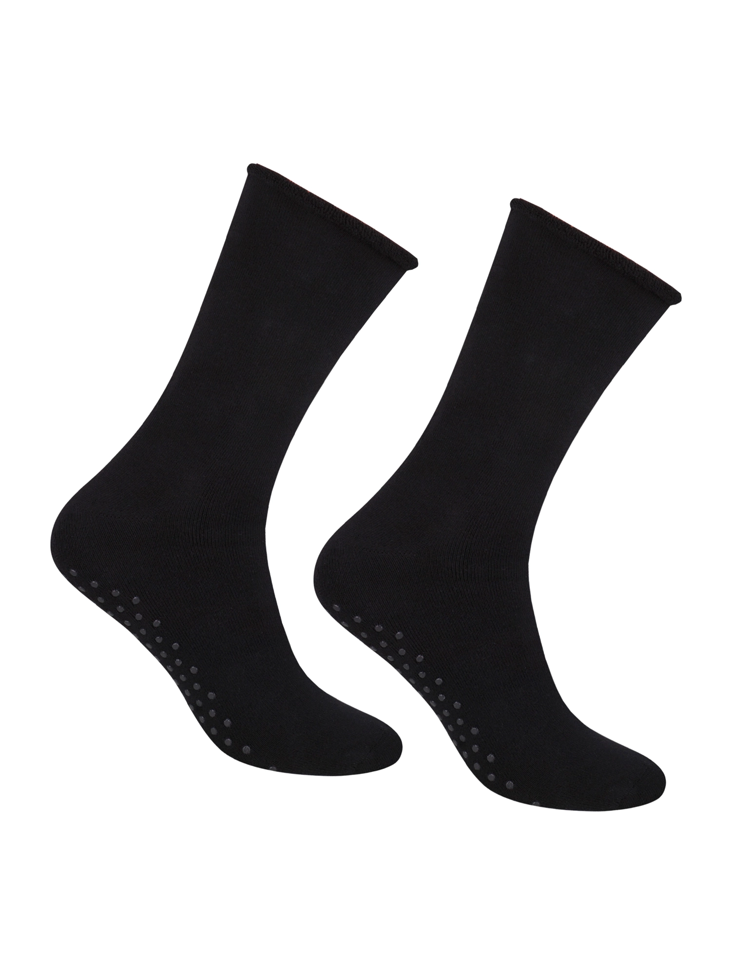 ANTI-SLIP Nyomásmentes pamut zokni - Fekete - Image 2