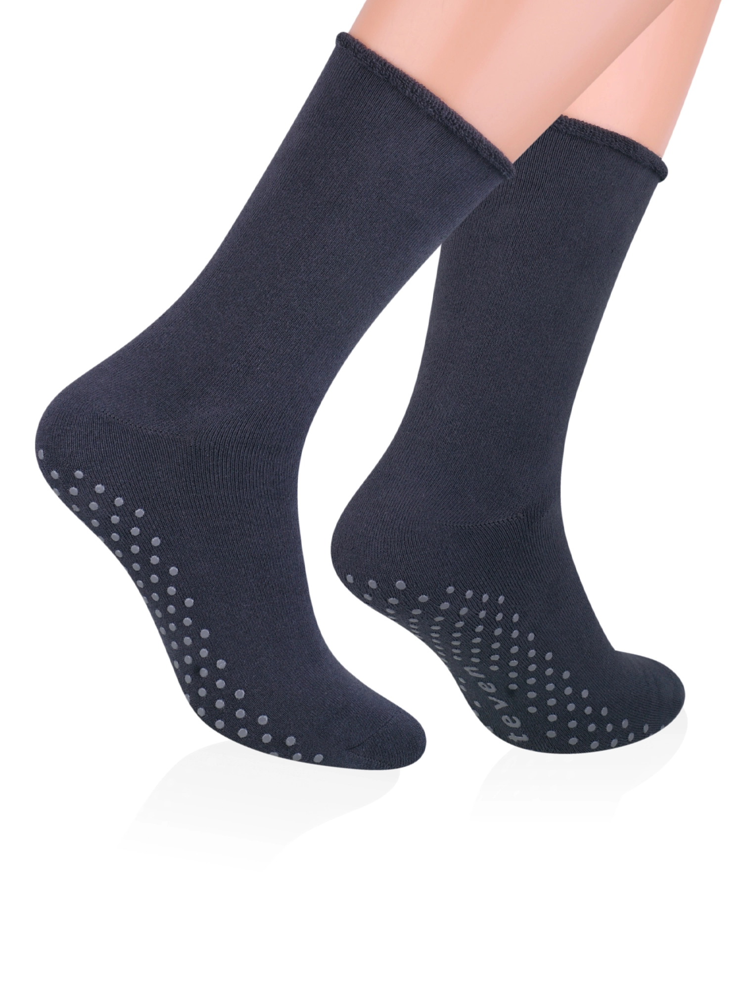 ANTI-SLIP Nyomásmentes pamut zokni - Grafit - Image 3