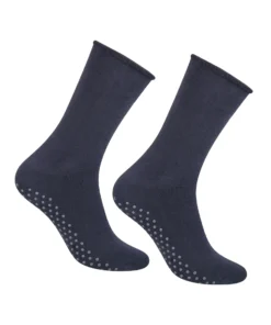 Alternative view of ANTI-SLIP Nyomásmentes pamut zokni - Grafit