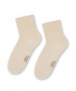 Alternative view of PRESSURE-FREE Női nyomásmentes bambusz zokni - Bézs