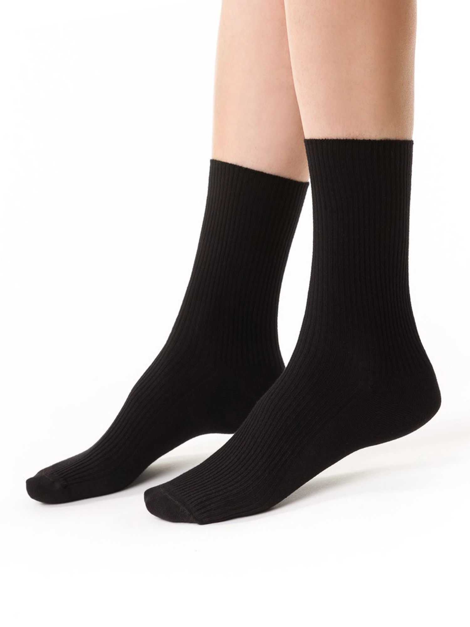 PRESSURE-FREE Női nyomásmentes pamut zokni - Fekete