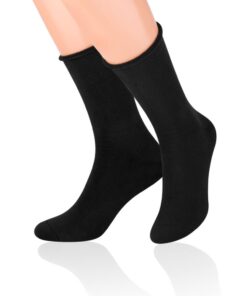 PRESSURE-FREE Férfi nyomásmentes pamut frottír zokni - Fekete