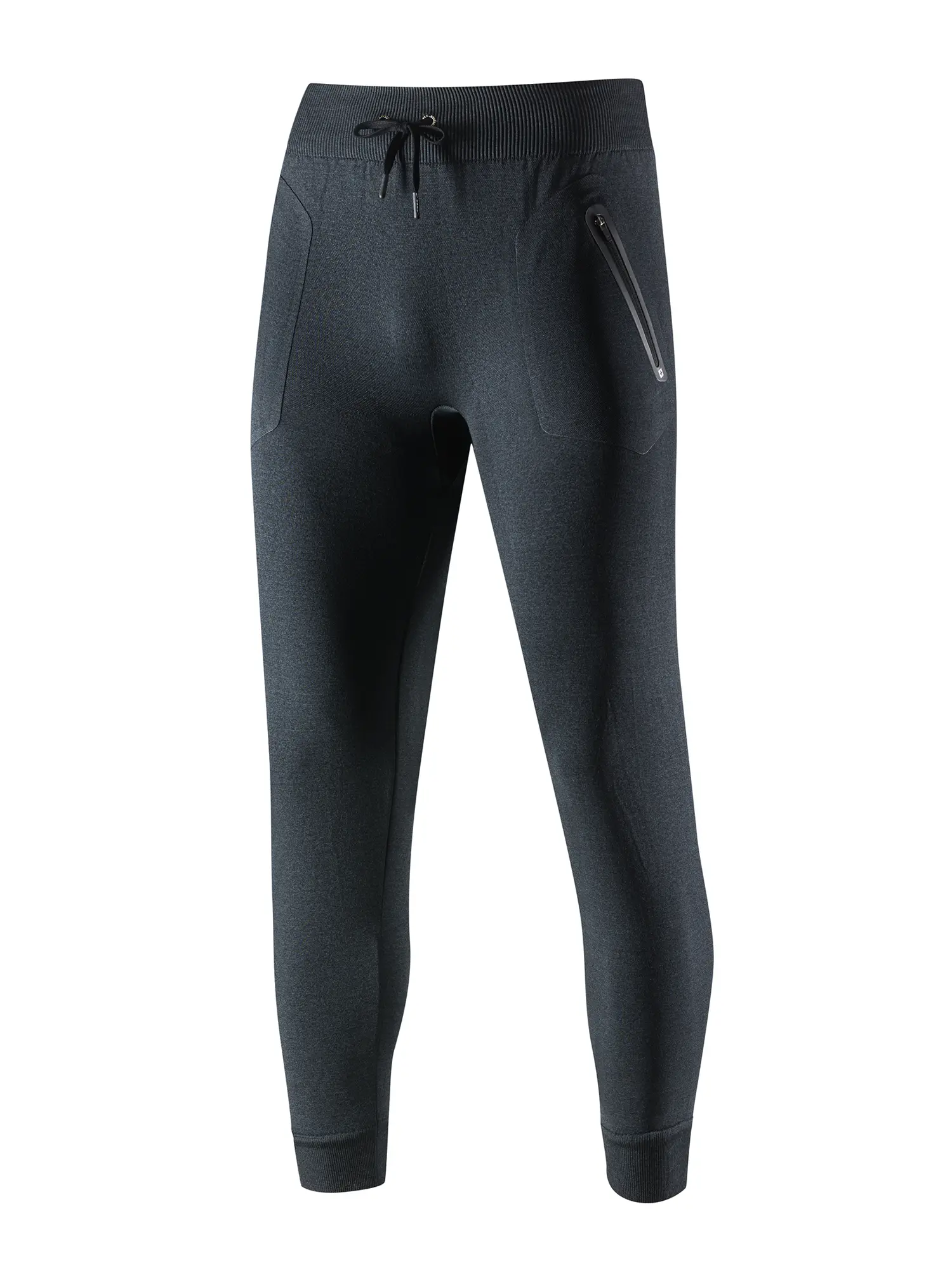 BRUBECK FUSION férfi sportnadrág fekete színben, lélegző technikai anyag, ragasztott cipzáras zsebekkel edzéshez és túrához