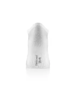 BRUECK COMFORT WOOL uniszex ezüstionos merinó gyapjú bokazokni krém színben, hátoldali packshot