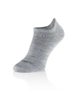 BRUECK COMFORT WOOL uniszex ezüstionos merinó gyapjú bokazokni szürke színben, elölnézeti termékfotó
