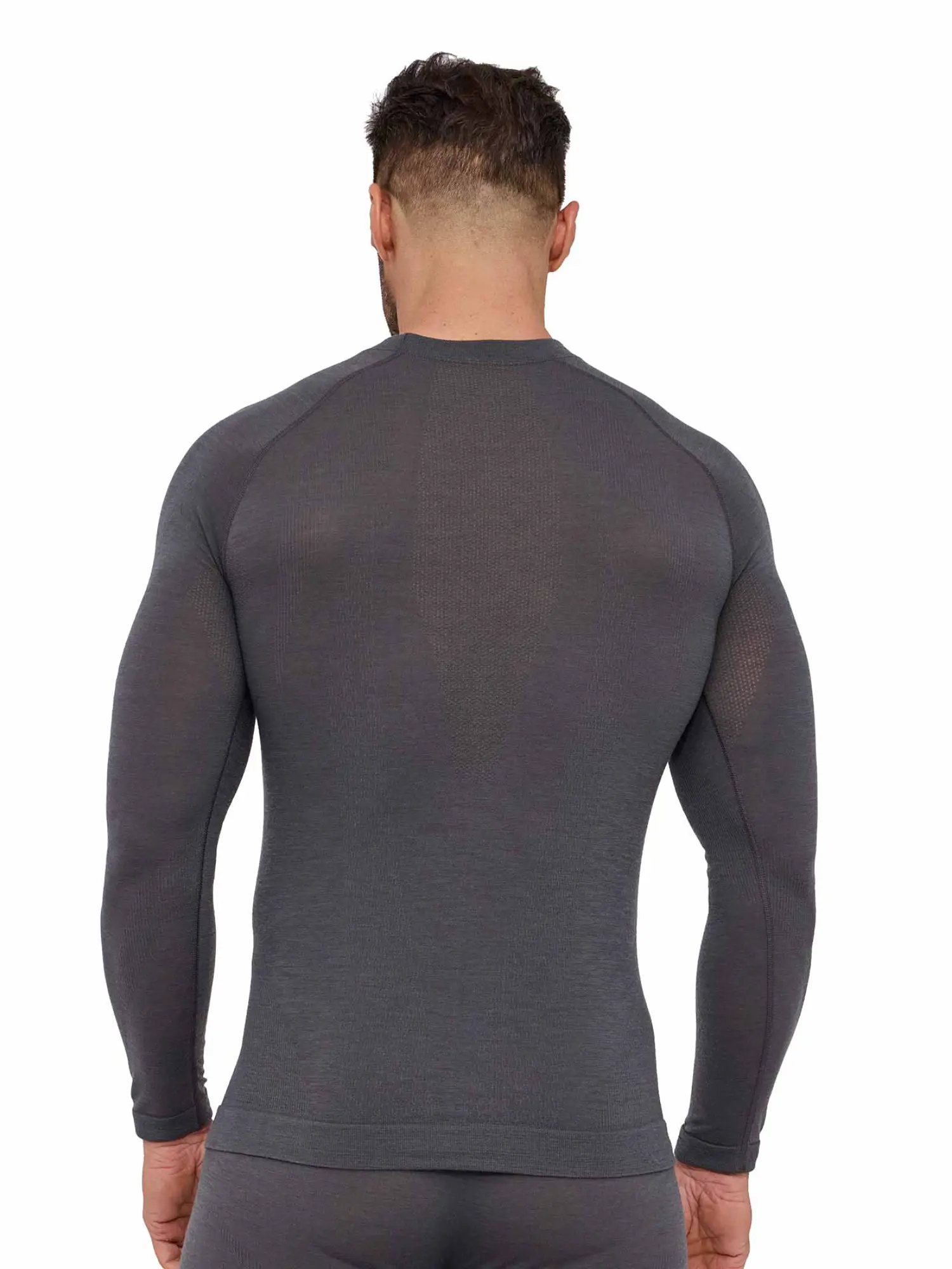 ACTIVE MERINO Férfi merinó gyapjú aláöltözet felső - Grafit - Image 2
