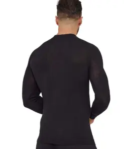 Alternative view of ACTIVE MERINO Férfi merinó gyapjú aláöltözet felső - Fekete