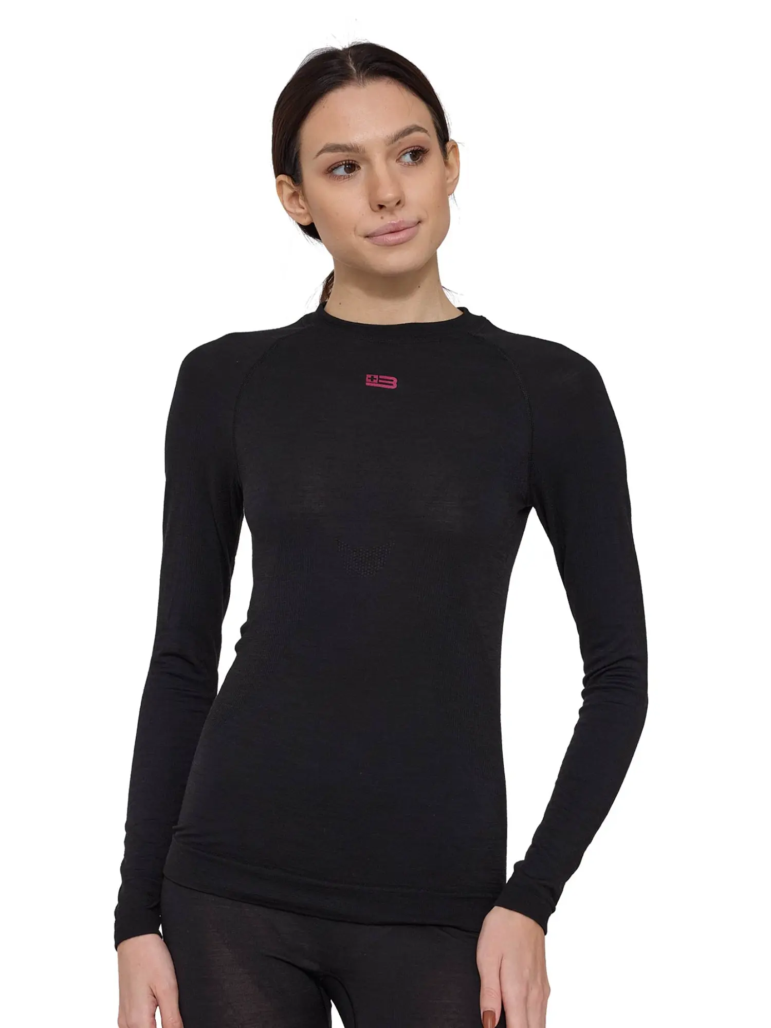 ACTIVE MERINO Női merinó gyapjú aláöltözet felső - Fekete