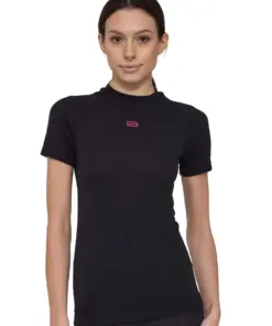ACTIVE MERINO Női merinó gyapjú rövid ujjú felső - Fekete