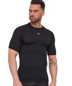 ACTIVE MERINO Férfi merinó gyapjú rövid ujjú felső - Fekete