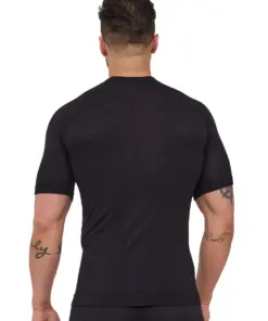 Alternative view of ACTIVE MERINO Férfi merinó gyapjú rövid ujjú felső - Fekete