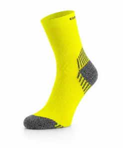 RUN COMPRESSION Kompressziós futózokni +ezüstion - Neonsárga